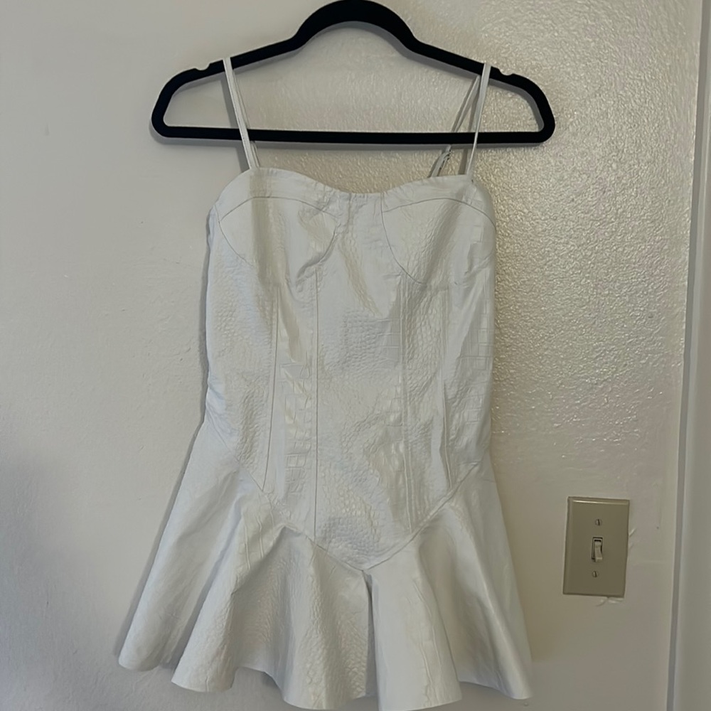 NWT lingerie white leather dress
